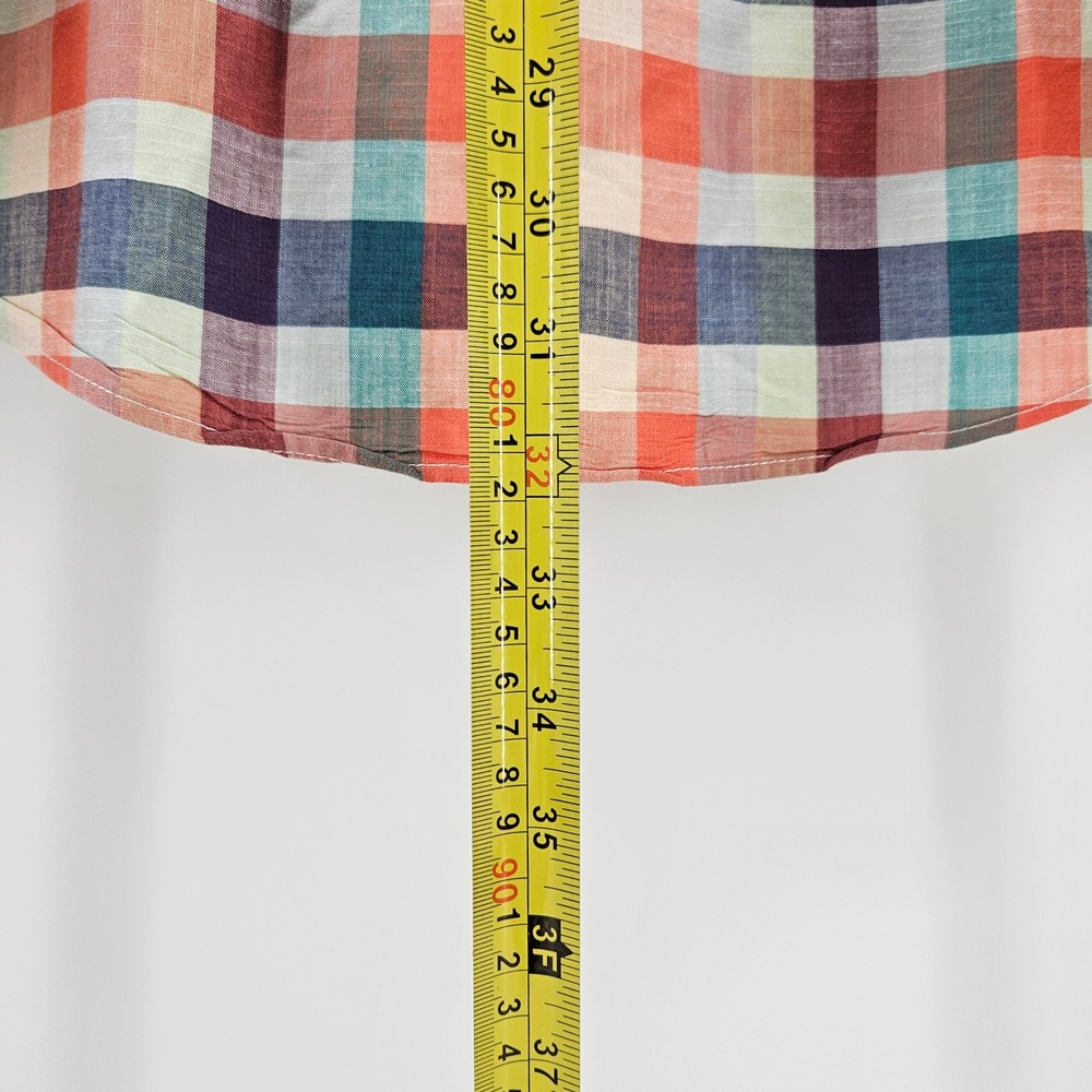 Jack Spade Bleecker Street Mens Orange Plaid Cotton Button Down Shirt Size M - Picture 7 of 7
